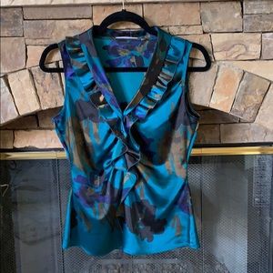 Tahari satin sleeveless blouse
